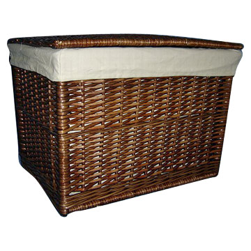 Oblong Willow Basket with Liner (S-2)